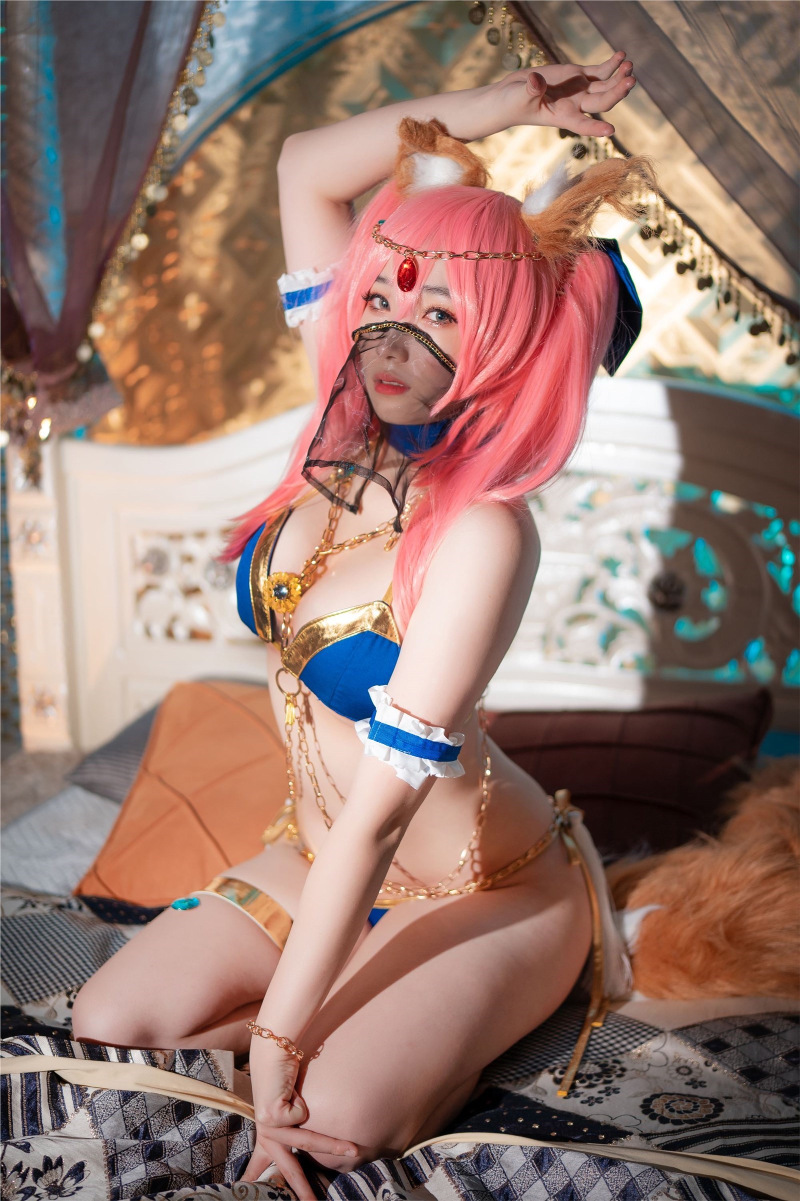 025 CreamSoda Bambi - NO.75 CREAMSODA  Cosplay Tamamo + Kama (FGO)(27)